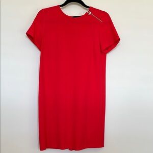 Zara Red Dress with Zipper Detail
